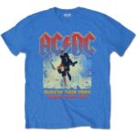 AC/DC Unisex T-Shirt: Blow Up Your Video (Mid Blue)