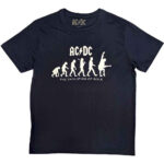 AC/DC Unisex T-Shirt: Evolution of Rock (Navy Blue)