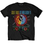 Guns N' Roses Unisex T-Shirt: Use Your Illusion Circle Splat (Black)