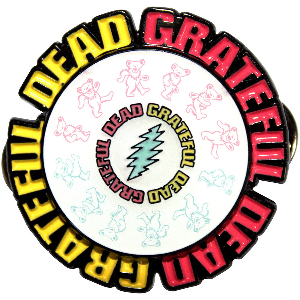 GRATEPIN17 Grateful Dead Pin Badge: Spinning Emblem - Image 1