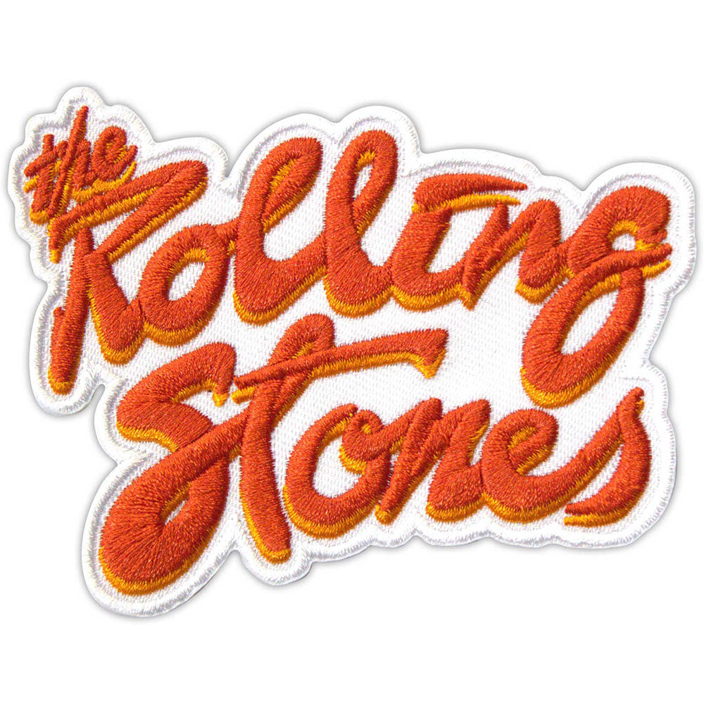 RSPAT27 The Rolling Stones Standard Patch: Orange Logo - Image 1
