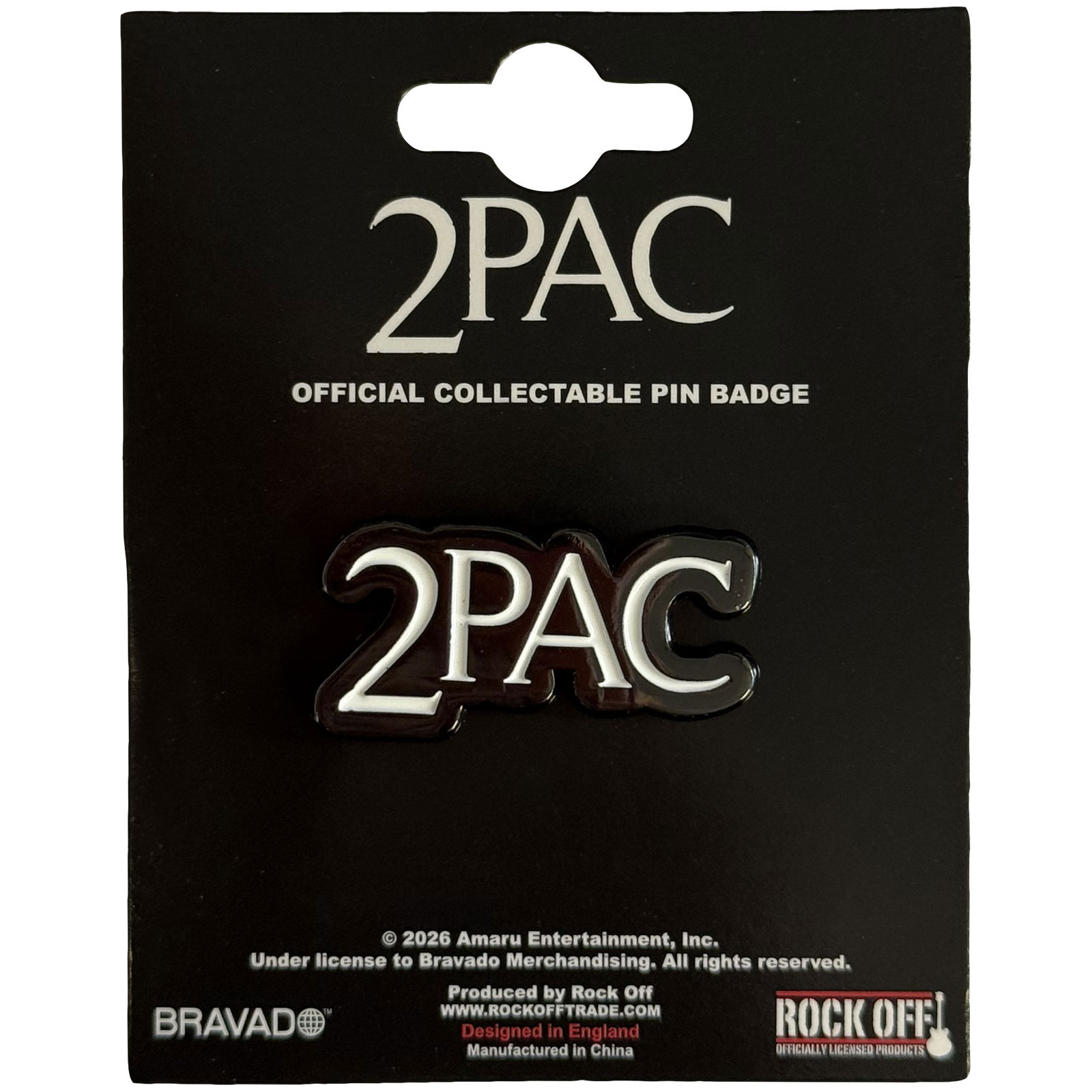 2PACPIN04.jpg Tupac Pin Badge: Classic Logo - Image 1