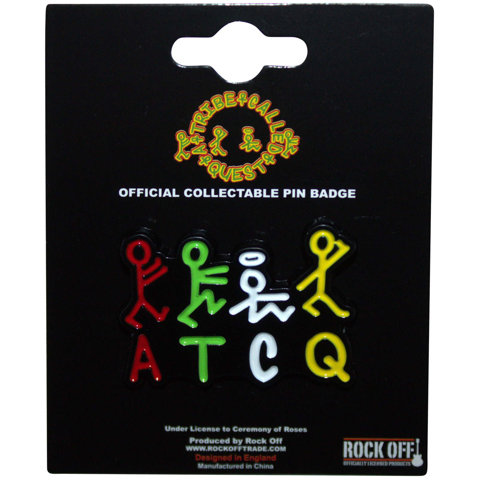 ATCQPIN01.jpg A Tribe Called Quest Pin Badge: Stick Figures Logo - Image 1