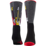 Fender Unisex Crew Socks: Guitars (Black)  (UK Size 6.5 - 11)