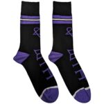 HIM Unisex Ankle Socks: Heartagram & Logo (Black) (UK Size 7 - 11)